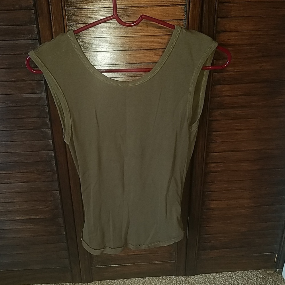 Free People Army green top
